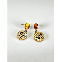 Rose Gül Detaylı Küpe